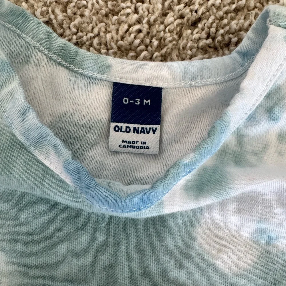 Old Navy Baby Girl Blue Tie-Dye Long-Sleeve Dress Spring dress- Size 0-3 Months